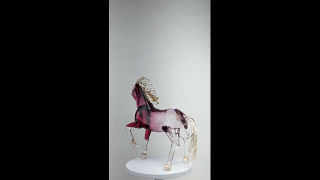 Cavalo de Murano Cor Rubi
