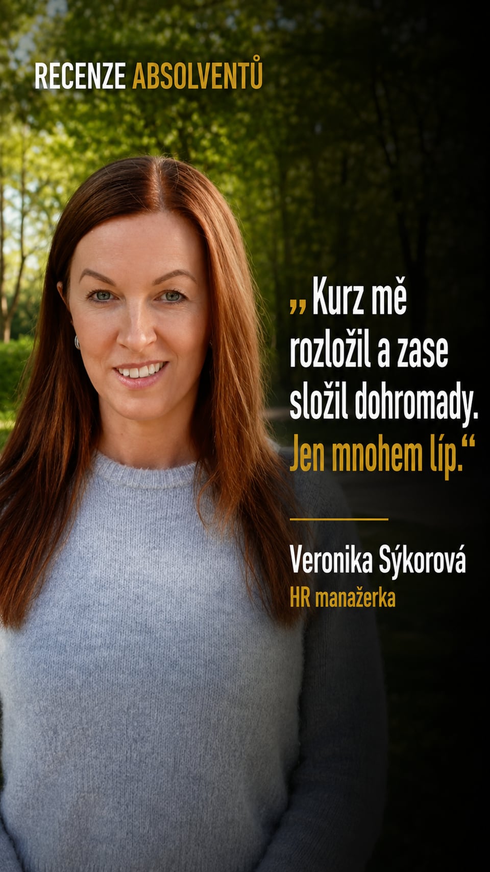 Videoreference absolventky výcviku Coaching Mastery