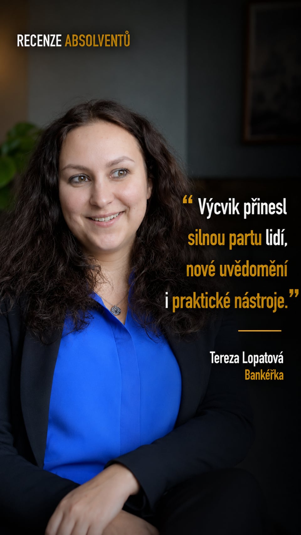 Videoreference absolventky výcviku Coaching Mastery