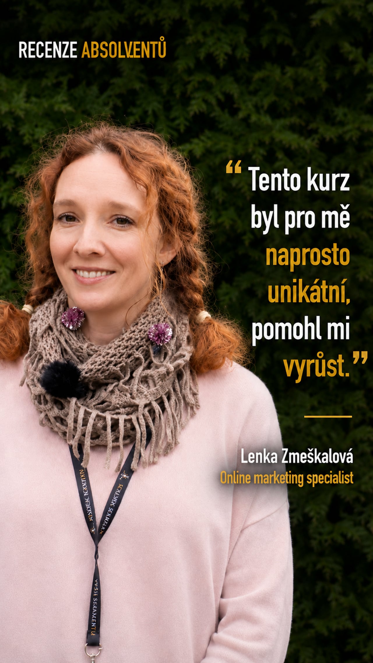 Lenka Zmeškalová mluví o svém koučovacím výcviku — videoreference