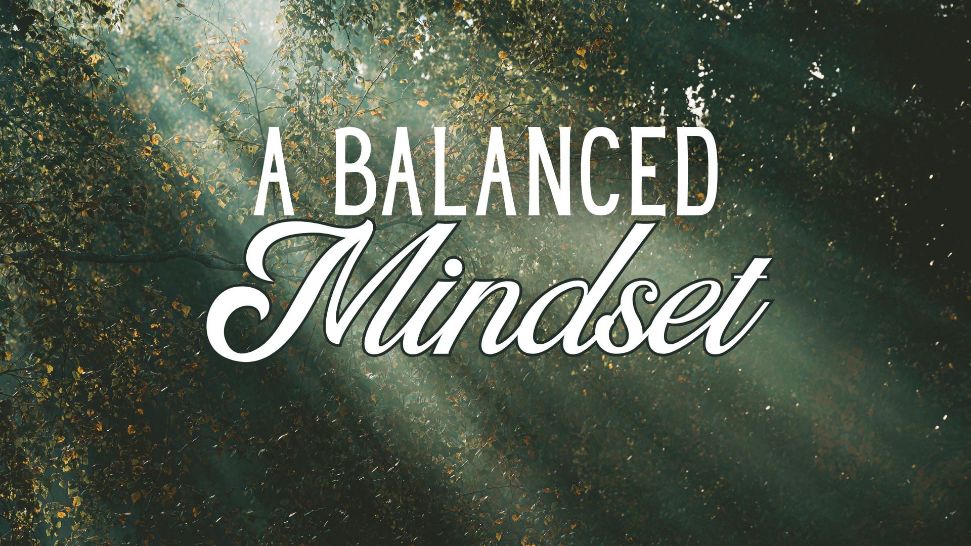 7.19.26 - Young Adult Sunday - A Balanced Mindset