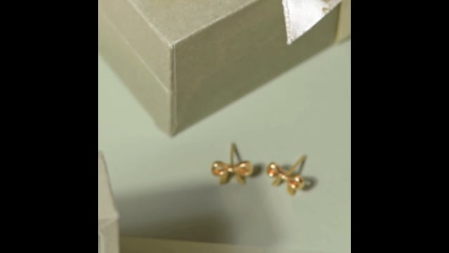 Brinco Laço Ouro 18k