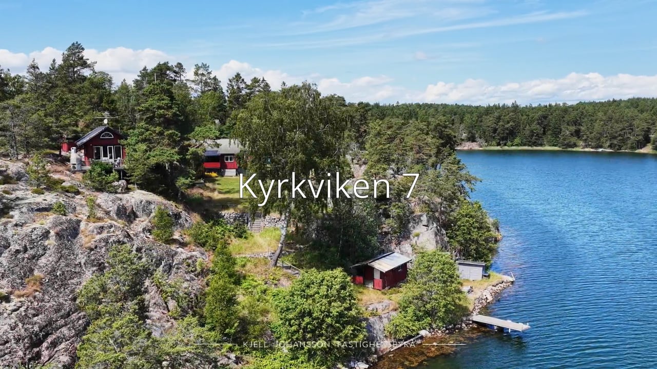 3 rum Vinterbonat fritidshus på Ornö Kyrkviken 7 Ornö sjötomt Haninge kommun - video