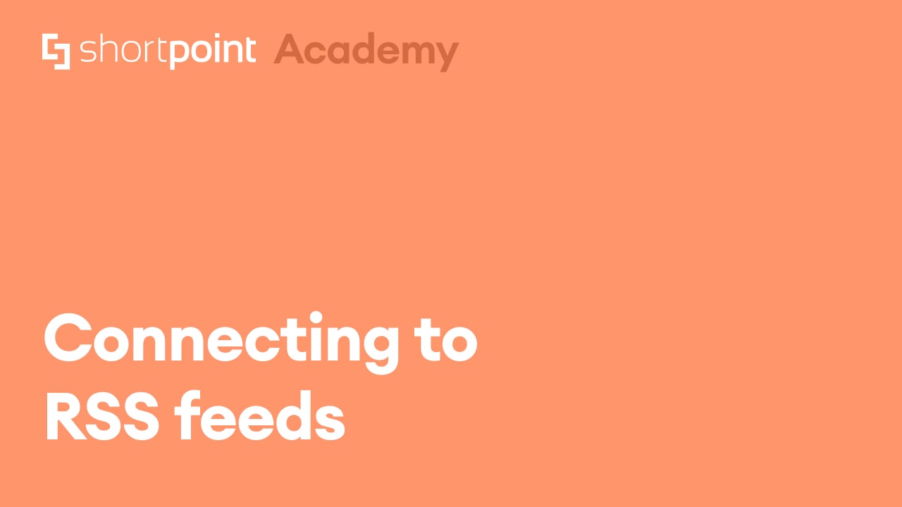 Connecting to an RSS Feed thumbnail