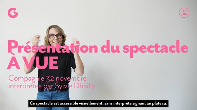 Teaser en Langue des Signes Françaises de "À vue" de la Compagnie 32 novembre - Maxime Delforges, Jérôme Helfenstein