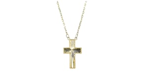 10kt Yellow Gold Reversible Cross Necklace