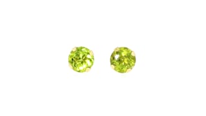 1.20 ct. t.w. Round Peridot Martini Stud Earrings in 14kt Yellow Gold