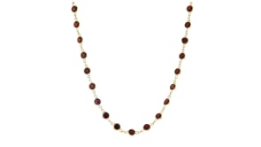 12.00 ct. t.w. Bezel-Set Garnet Necklace in 18kt Gold Over Sterling