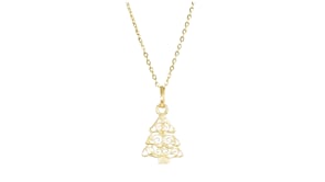 Italian 14kt Yellow Gold Filigree Christmas Tree Charm