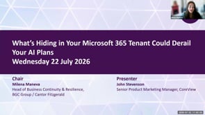 SASIG Webinar - What’s Hiding in Your Microsoft 365 Tenant Could Derail Your AI Plans 2026-07-22 10:00:03