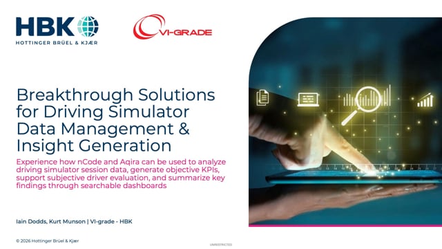 Breakthrough solutions for driving simulator data management and insight generation