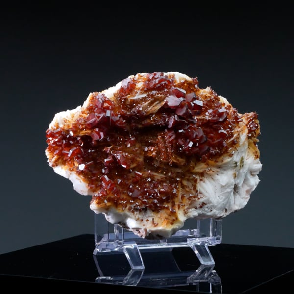 Vanadinite on Barite from Morocco | Mibladen Mining District