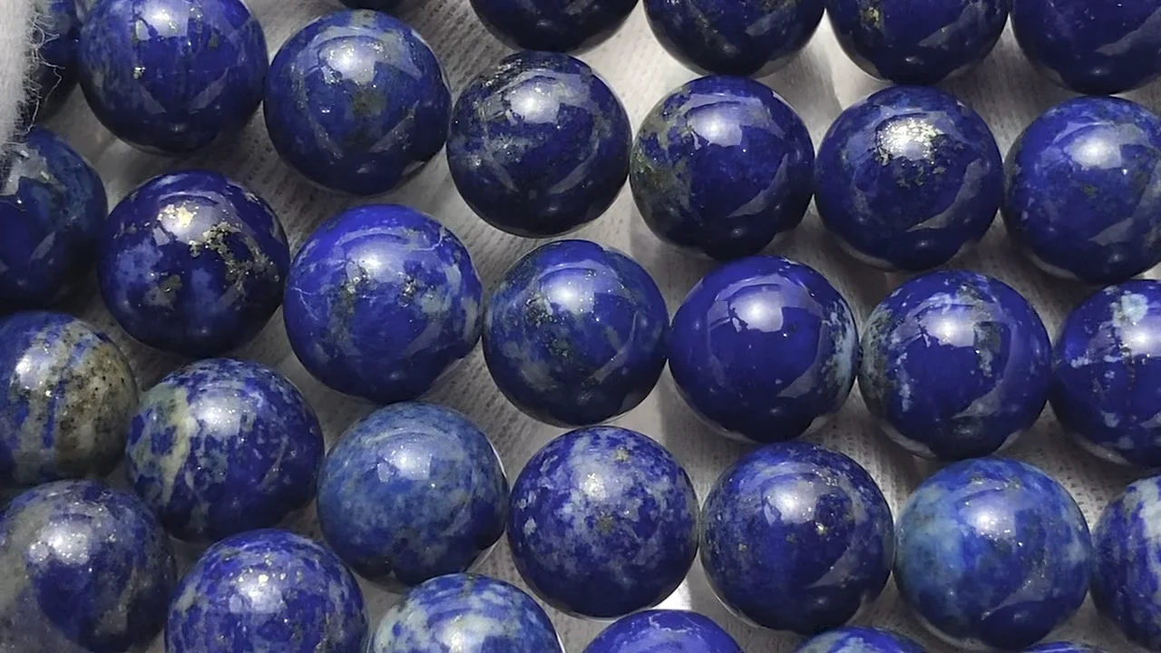 ラピスラズリ（産地・アフガニスタン） ラウンド12mm ｜天然石ビーズの