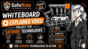 Whiteboard Style Explainer Video project for SafeRide 