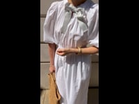 Tulip White Chambray Dress