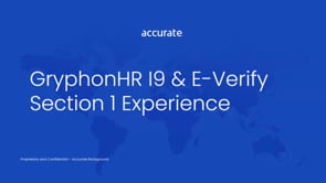 GryphonHR I9 & E-Verify Section 1 Experience