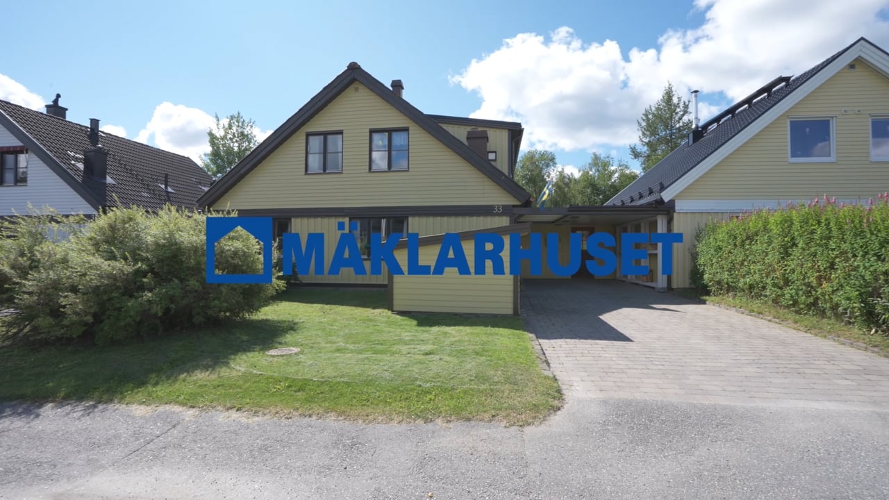 6 rum Kedjehus på Wattmansvägen 33 Kroksta Örnsköldsviks kommun - video