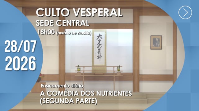 Capa do vídeo do “Culto Vesperal | Sede Central - 28/07/2026”.