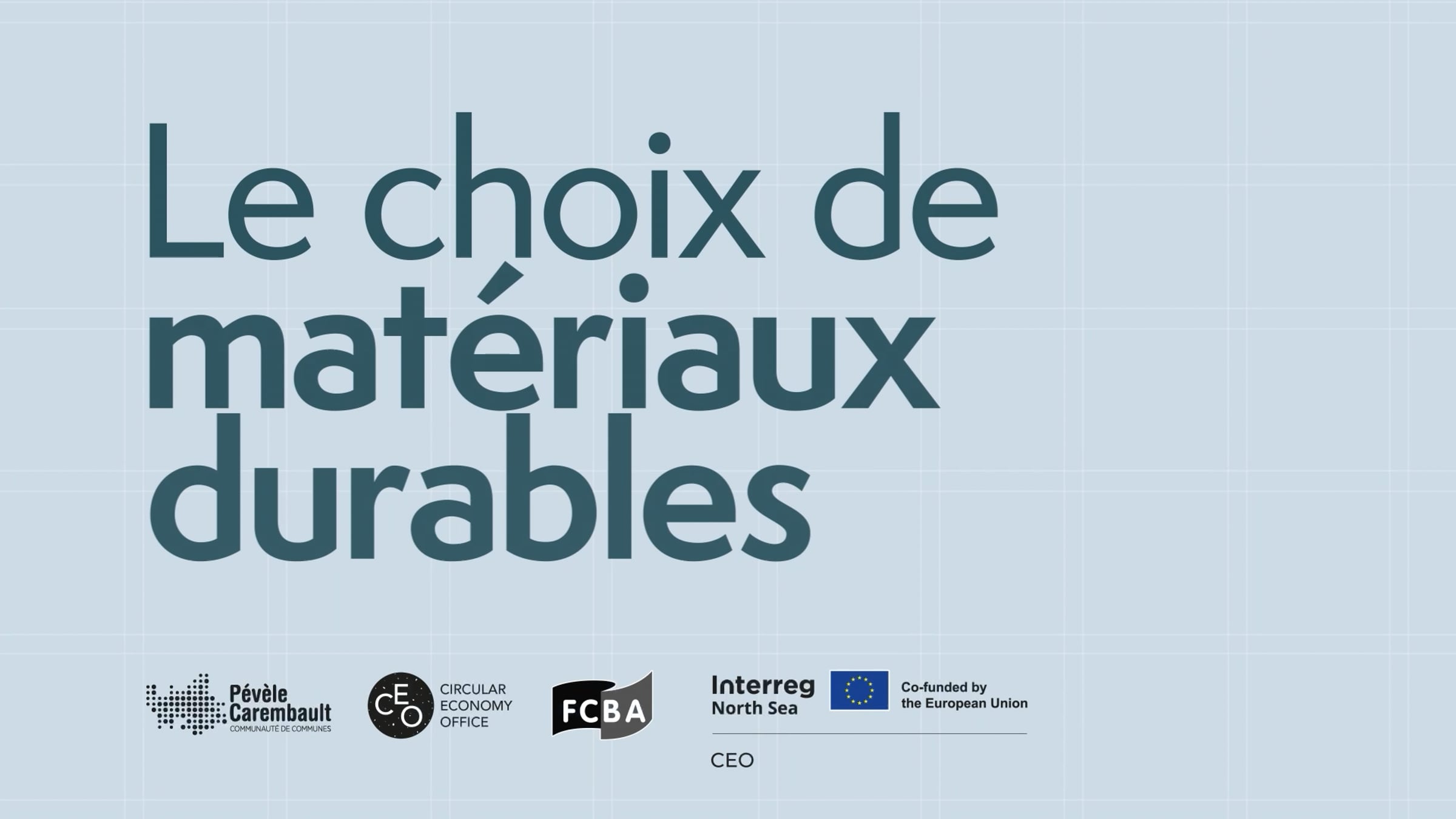 Extrait de la vidéo, titre « Le choix de matériaux durables »