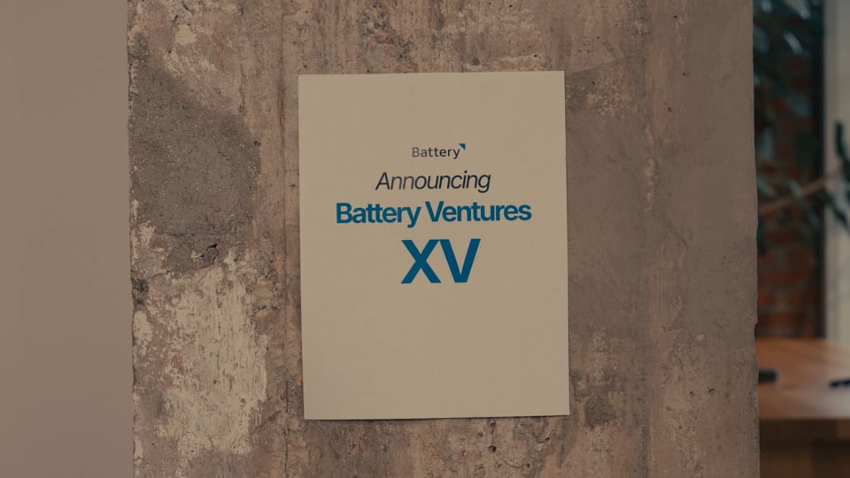 Battery Brand Battery Ventures XV Announcement video thumbnail