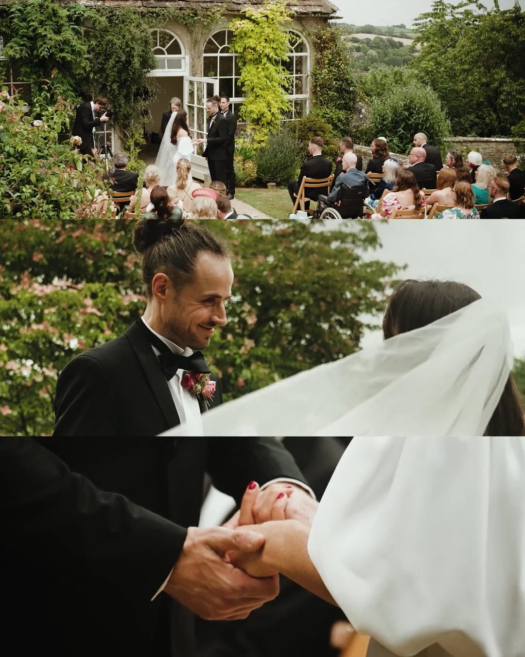 Evelyn & James wedding film still, Hamswell House