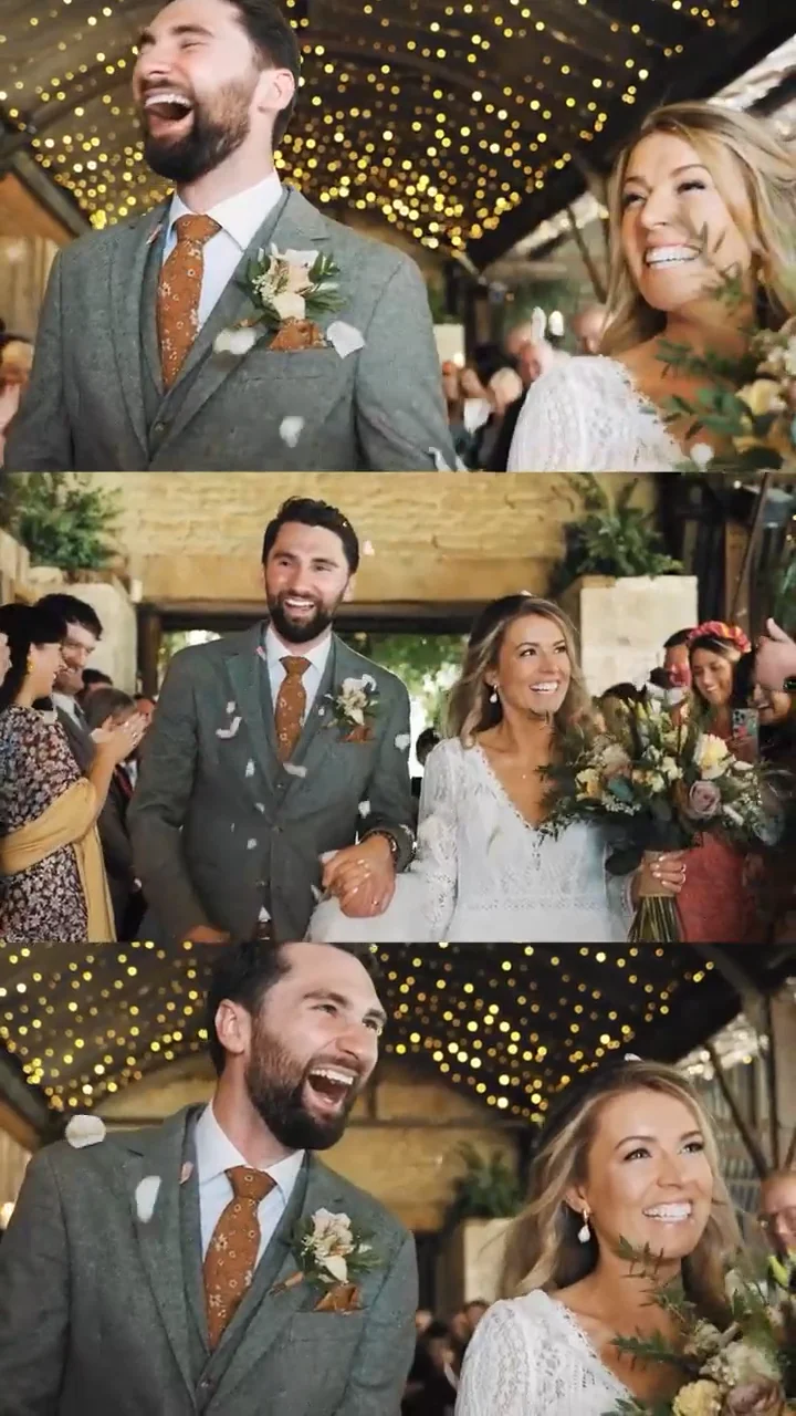 Sophie & Niall wedding film still, Stone Barn