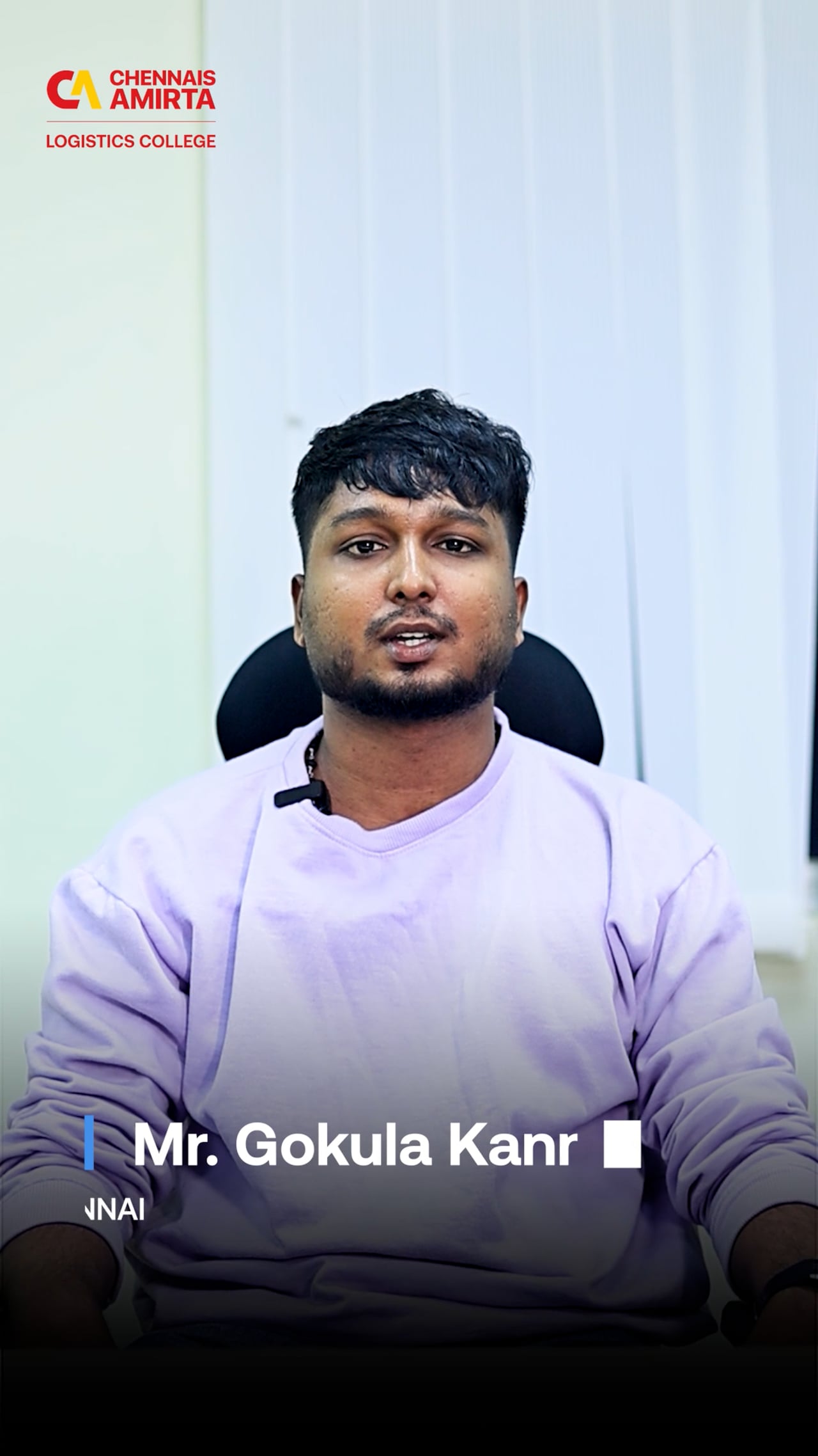 Mr. Gokula Kannan from Chennai - video testimonial