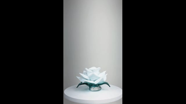 Castiçal Flor Branca