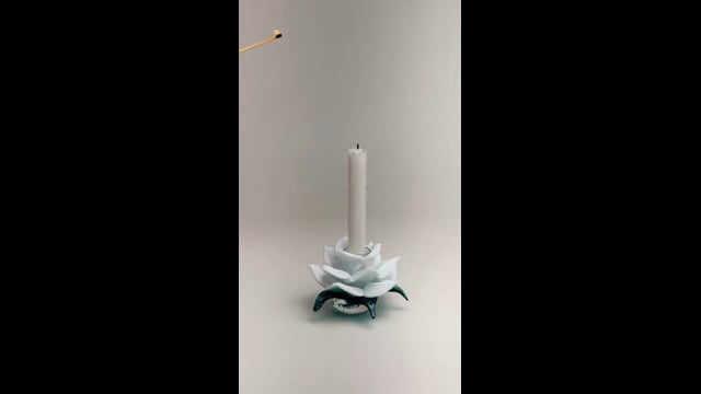 Castiçal Flor Branca