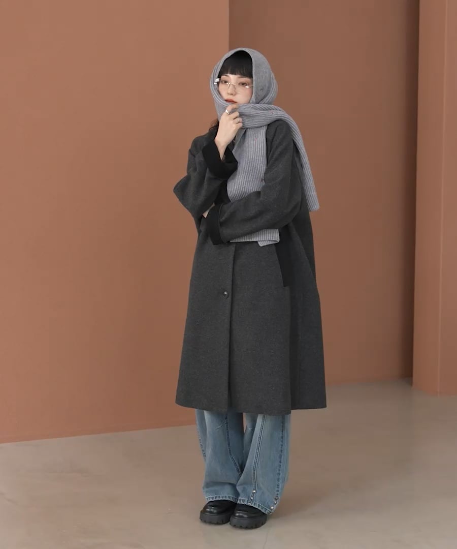 先行予約＞【WOMENS】WOOLLYTEC/ハンティングステンカラーコート