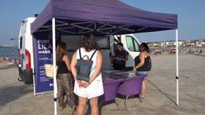 El punt lila fa parada a l'Escala