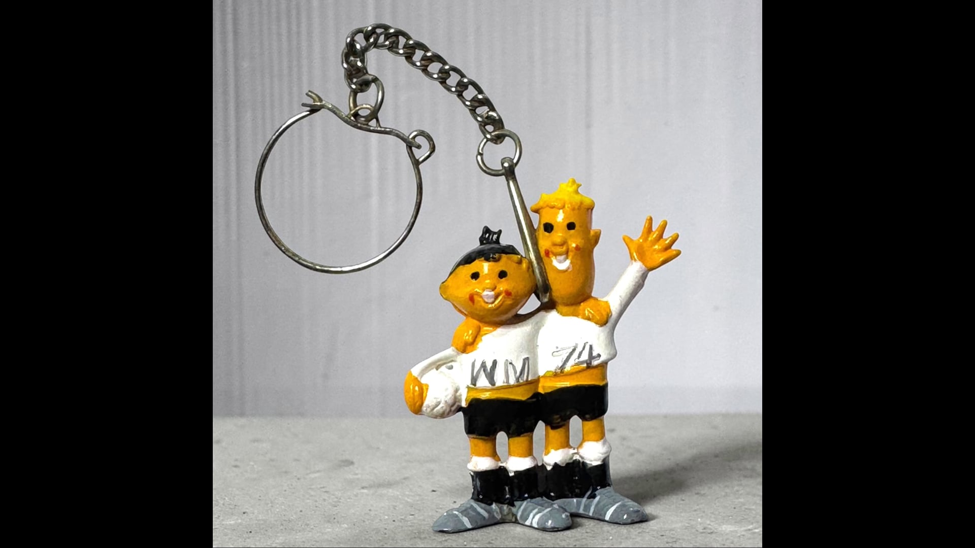 Original Vintage “Tip and Tap” Mascot Keychain Munich 1974 Fifa