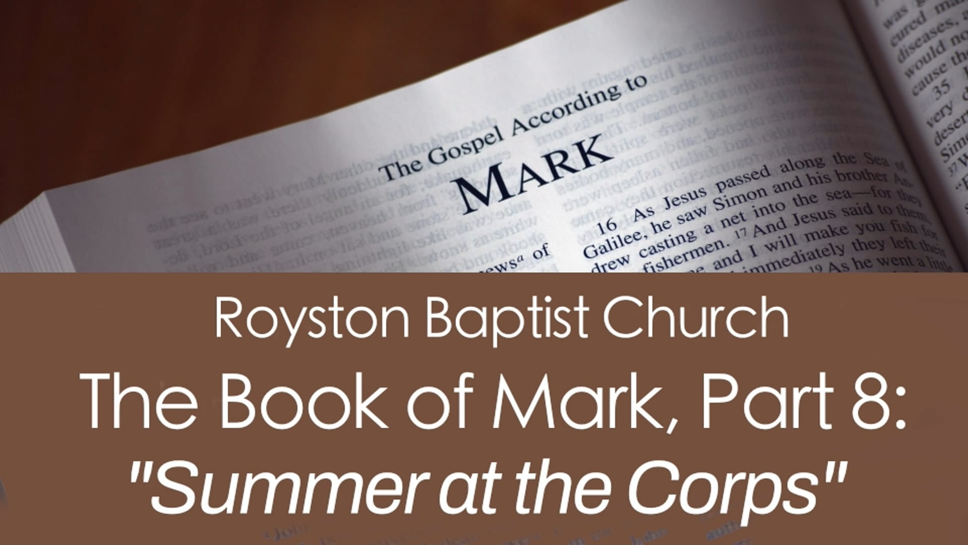 Royston Baptist Church 11 AM Worship Service Message for Aug. 2, 2026
