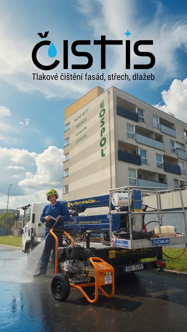 Profesionální čištění fasád, střech, dlažeb