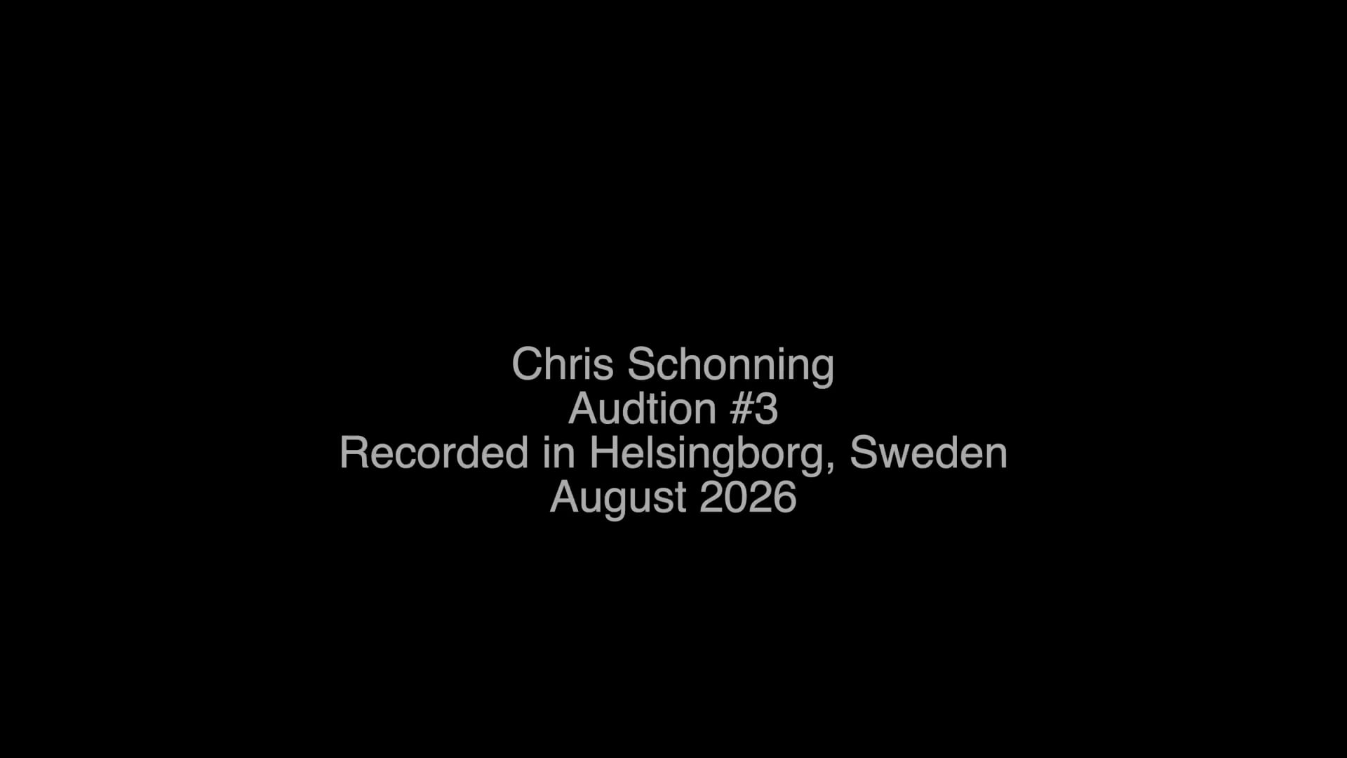 Chris ‘Reklam’ Audition 2 / Svensk 