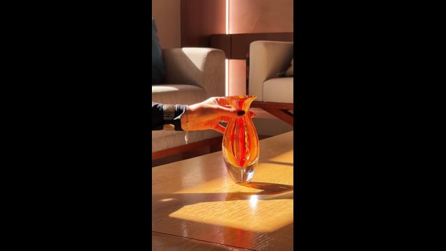 Par de Vasos Mini Hippie Vermelho, Laranja e Amarelo