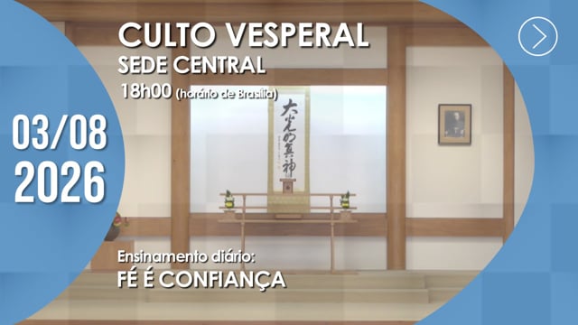Capa do vídeo do “Culto Vesperal | Sede Central - 03/08/2026”.