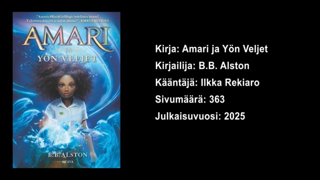 Lukuvinkkejä 4.–6.-luokkalaisille: B. B. Alston – Amari ja yön veljet