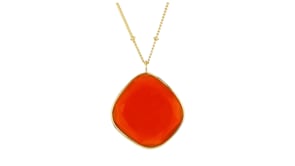 Carnelian Necklace in 18kt Gold Over Sterling