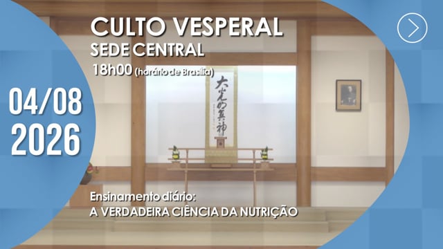 Capa do vídeo do “Culto Vesperal | Sede Central - 04/08/2026”.