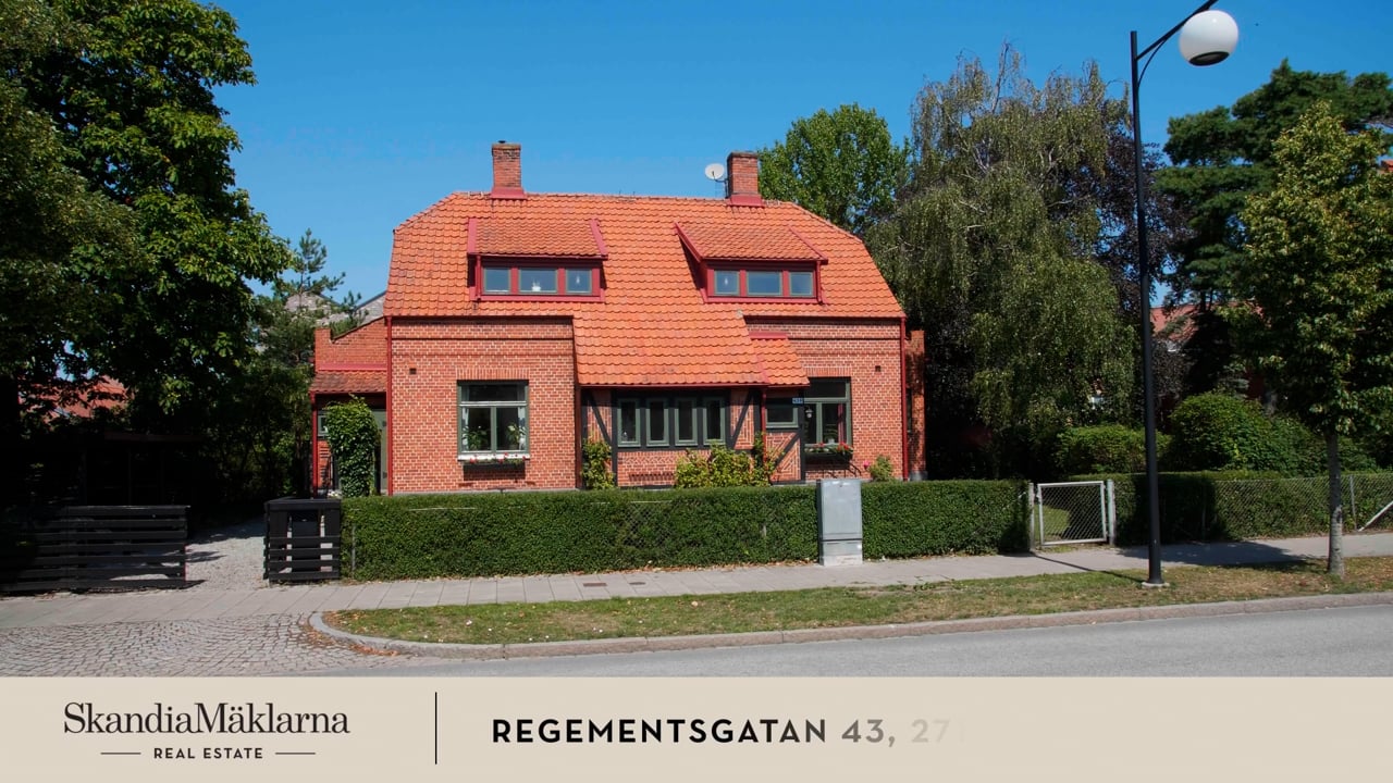 9 rum Villa på Regementsgatan 43 Centrum Ystads kommun - video