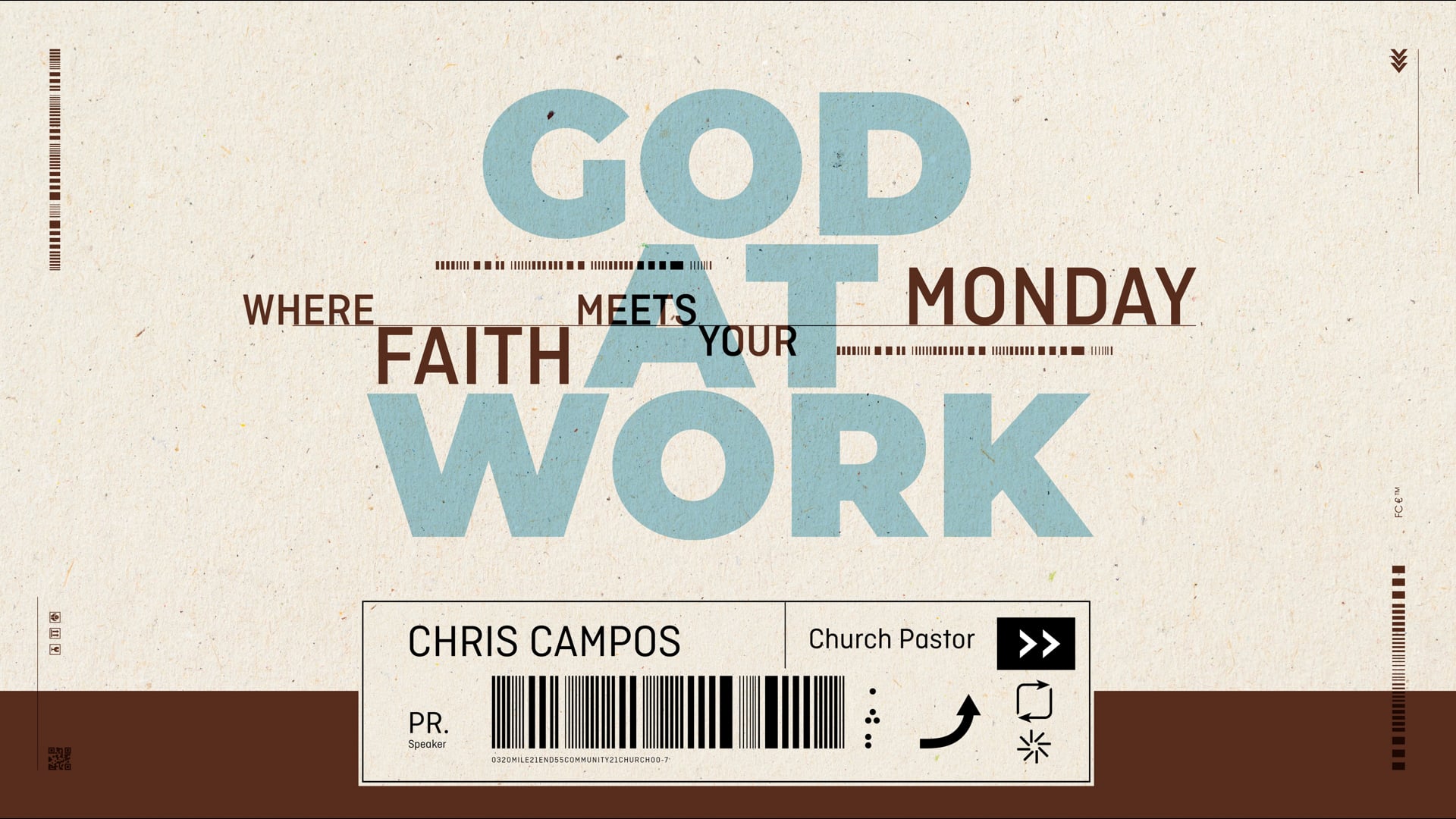 God At Work, Pt. 1 // 'The Theology of Work' (Chris Campos)