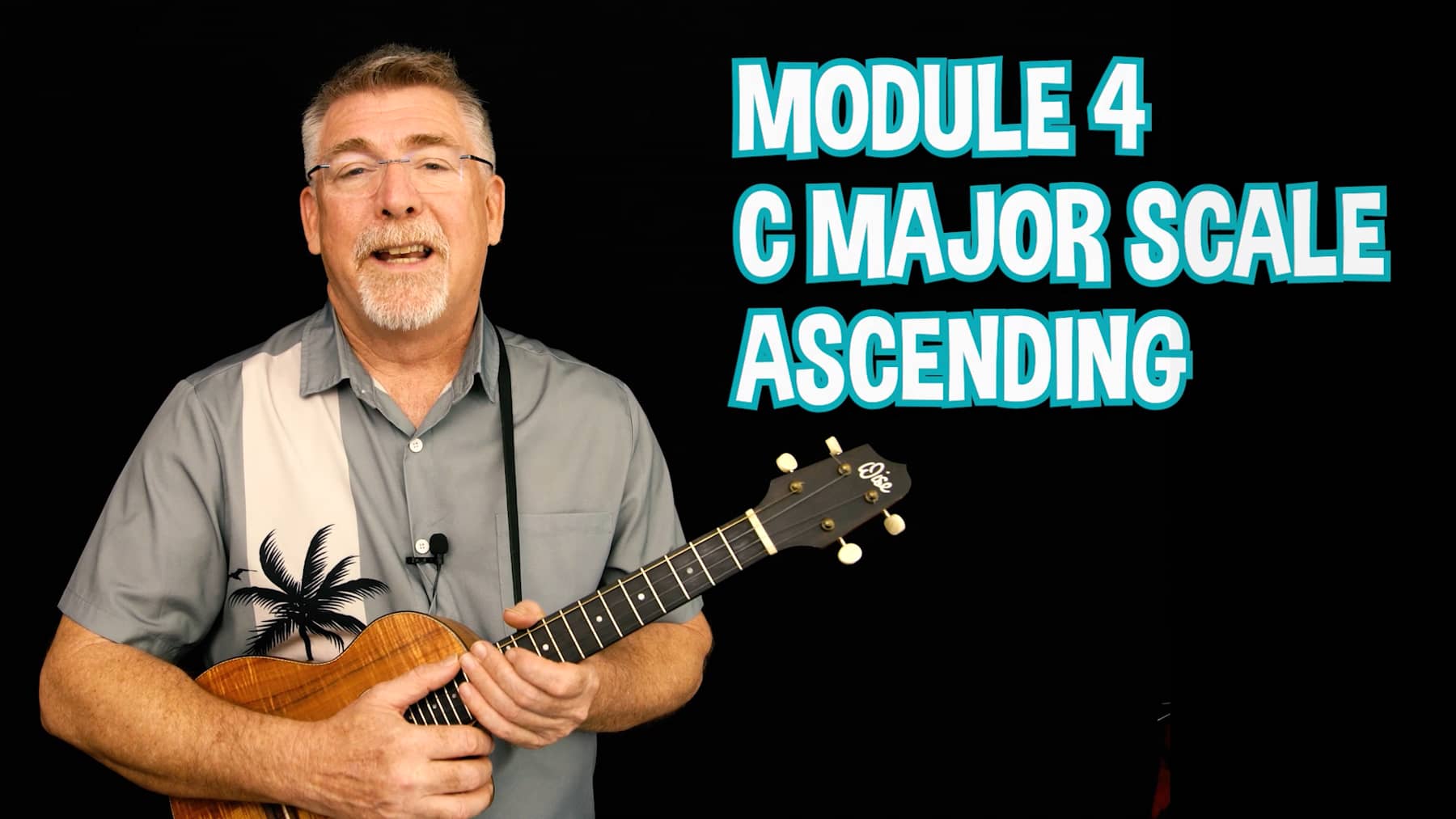 Screenshot from the C Major Scale lessons with Stu and a ukulele