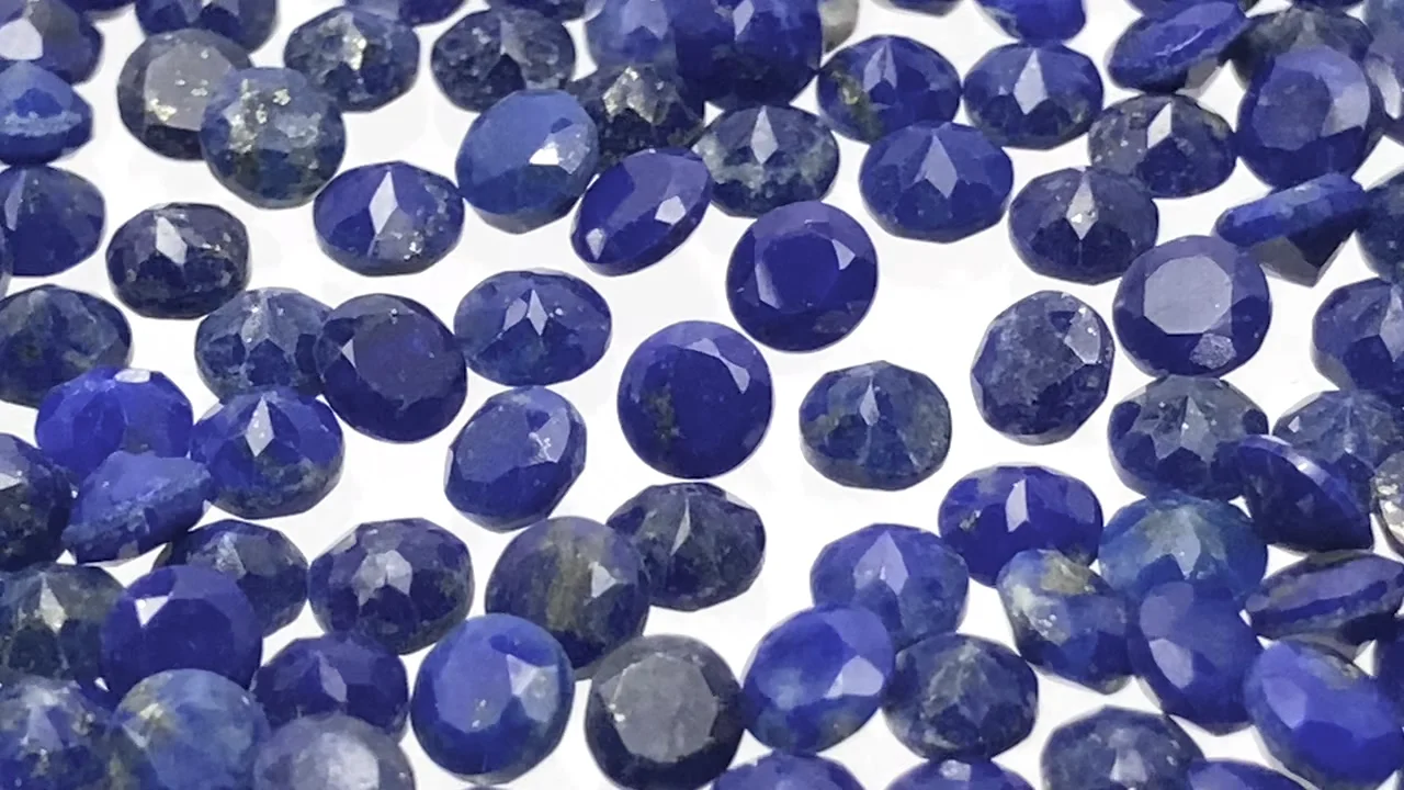 ラピスラズリ（産地・アフガニスタン） ラウンドファセットカット4×4mm