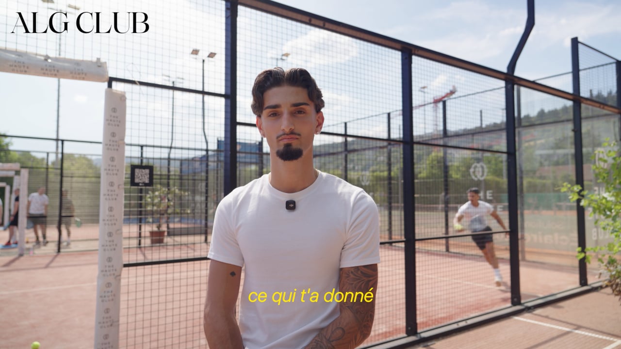 Samuele Peluso, membre d'ALG Club, pendant son interview vidéo