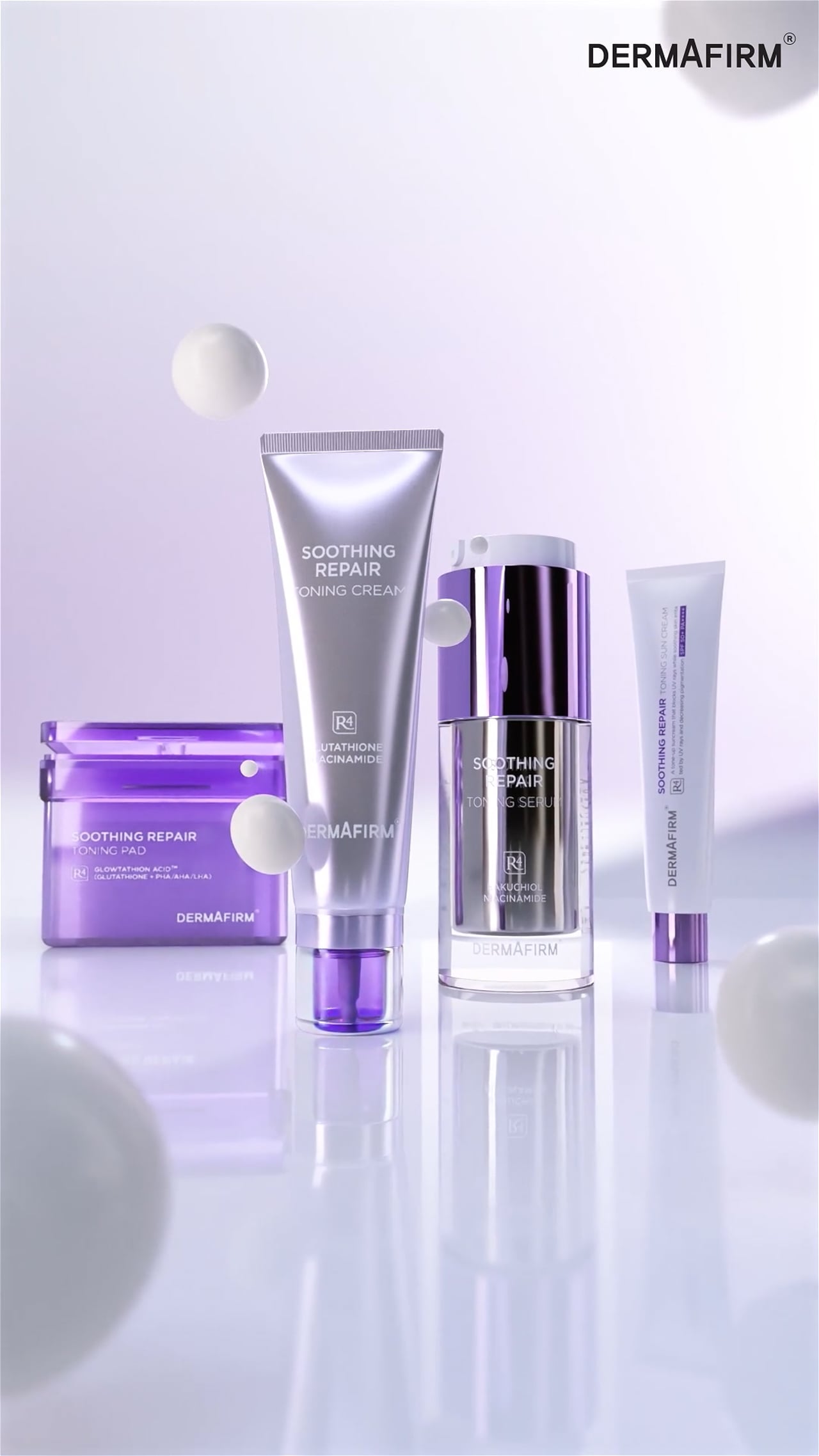 더마펌 토닝케어 시리즈 메커니즘 영상 — Dermafirm 제작 사례