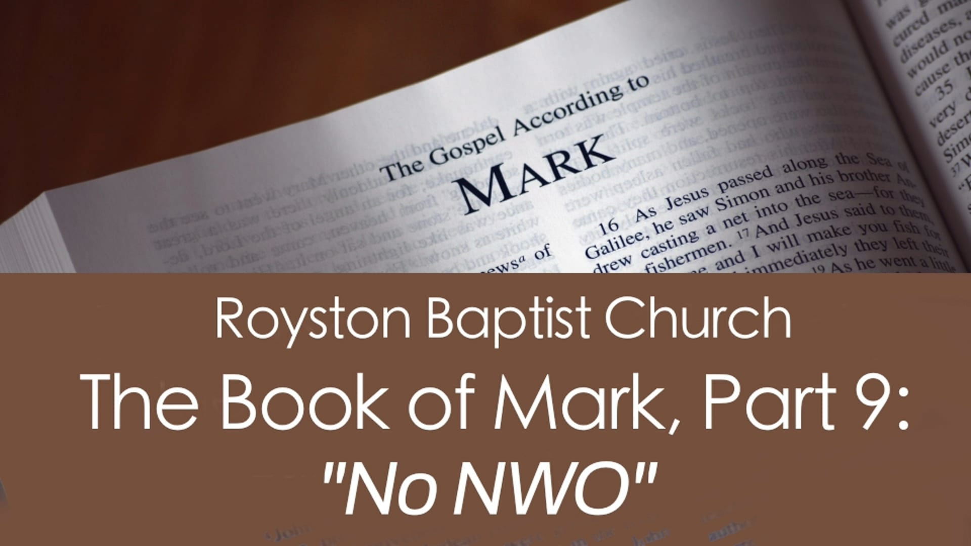 Royston Baptist Church 11 AM Worship Service Message for Aug. 99, 2026