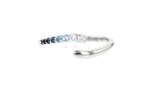 .17 ct. t.w. Multi-Gemstone Wrap Ring with Lab-Grown Diamonds in 10kt White Gold