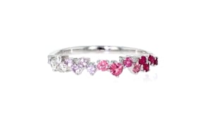 .30 ct. t.w. Multi-Gemstone Ring with Lab-Grown Diamonds in Sterling Silver