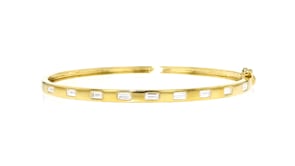 .50 ct. t.w. Baguette Lab-Grown Diamond Bangle Bracelet in 18kt Gold Over Sterling